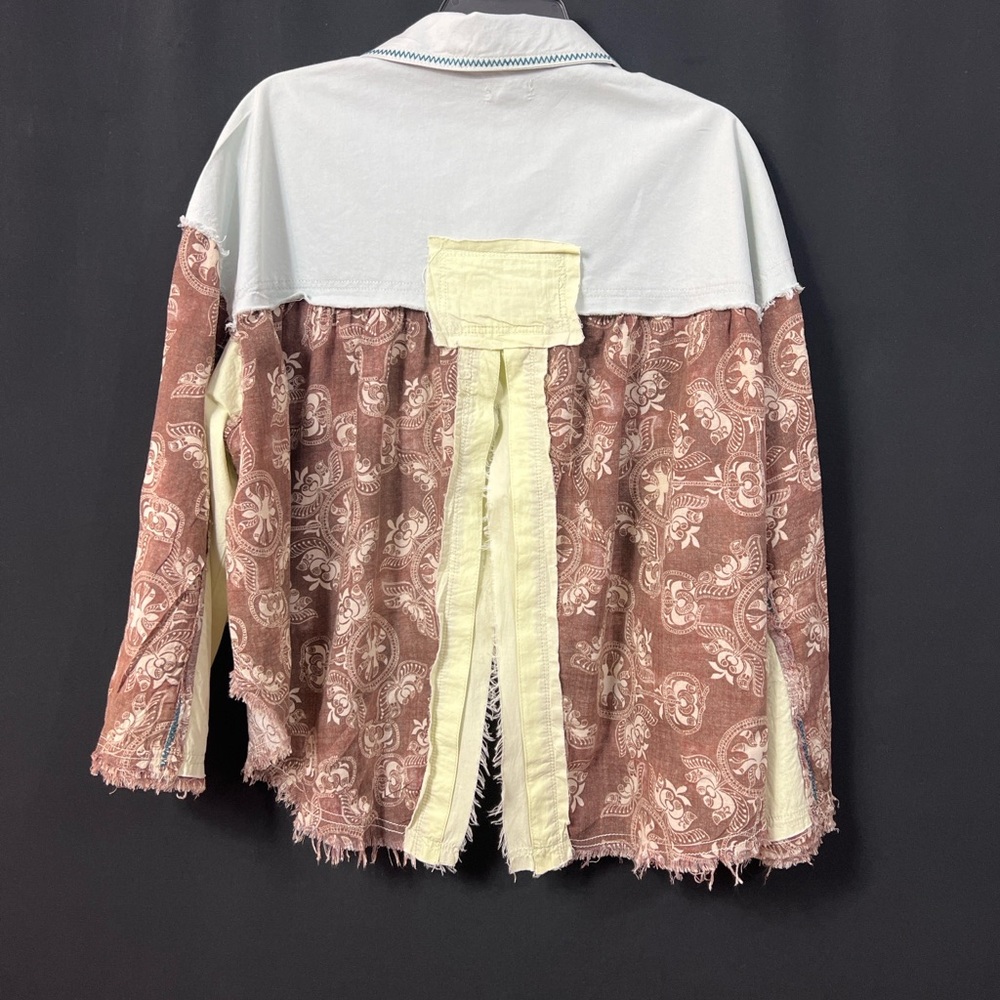 POL Multicolor Patchwork Button Down Shirt - image 2